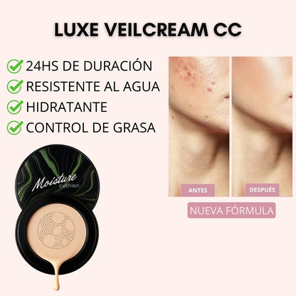 Base Moisture Cushion Luxe VeilCream CC + Brocha de Regalo