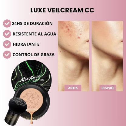 Base Moisture Cushion Luxe VeilCream CC + Brocha de Regalo