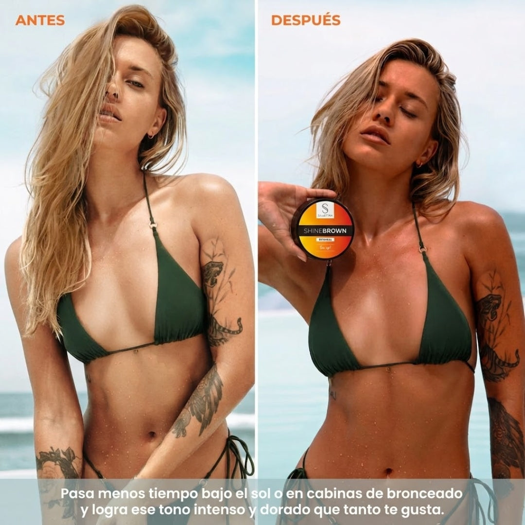 Shine Brown® | Bronceado Intenso y Natural en Minutos — Sin Horas al Sol